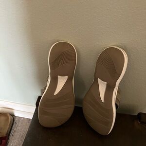 Brown Sandals with White Soles